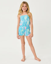 Load image into Gallery viewer, Girls Mini Jace Romper - Capri Blue Shelden
