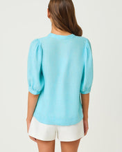 Load image into Gallery viewer, Mialeigh Linen Top - Capri Blue
