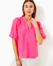 Load image into Gallery viewer, Mialeigh Linen Top - Passion Fruit Pink
