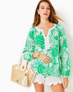 Camryn Cotton Tunic - Spearmint Oversized Kiss My Tulips