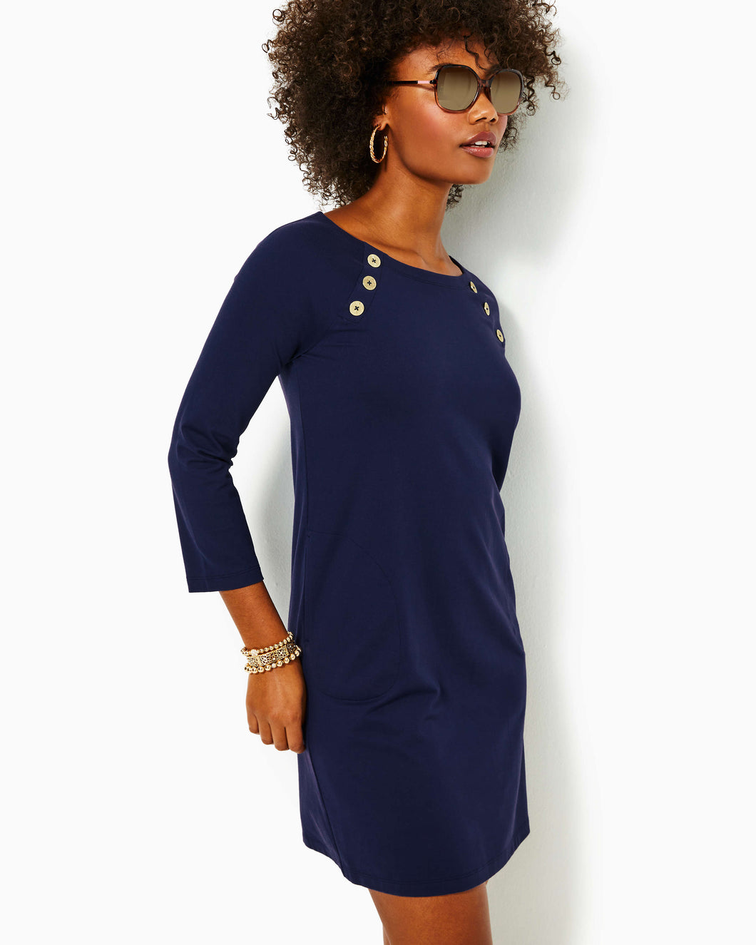 UPF 50+ Kaelin Dress - True Navy