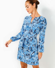 Load image into Gallery viewer, Olivine A-Line Dress - Bonaire Blue Coastal Constellation
