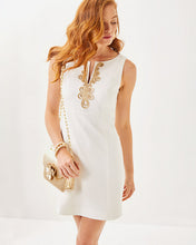 Load image into Gallery viewer, Trini Viscose Shift Dress - Resort White
