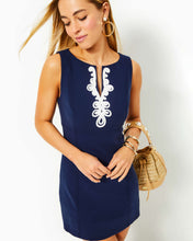 Load image into Gallery viewer, Trini Viscose Shift Dress - True Navy
