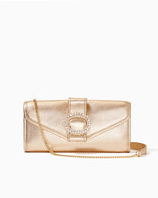 Load image into Gallery viewer, Benton Leather Clutch - Gold Metallic
