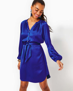 Saige Long Sleeve Dress - Alba Blue