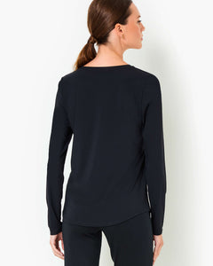 UPF 50+ Luxletic Westley Long Sleeve Active Tee - Noir