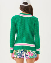 Load image into Gallery viewer, Brockton Cotton Sweater - Kitts Green X Pink Bliss Tipping
