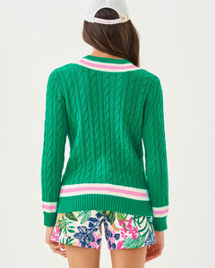 Brockton Cotton Sweater - Kitts Green X Pink Bliss Tipping