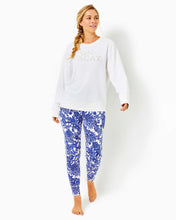 Load image into Gallery viewer, Ballad Cotton Sweatshirt - Resort White On Vacay Embellished Graphic
