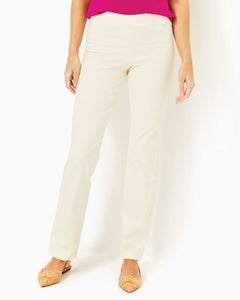 32" Declynn High Rise Straight Leg Pant - Creme Brulee