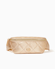 Load image into Gallery viewer, Quilted Leather Kenton Belt Bag - Gold Metallic
