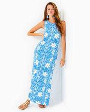 Load image into Gallery viewer, Noelle Maxi Dress - Lunar Blue My Flutter Half Engineered Knit Maxi Dre
