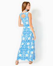 Load image into Gallery viewer, Noelle Maxi Dress - Lunar Blue My Flutter Half Engineered Knit Maxi Dre
