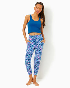 UPF 50+ Luxletic 25" Island High Rise Crop Jogger - Barton Blue Star Gazing