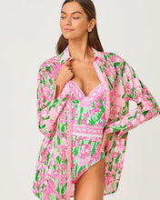 Load image into Gallery viewer, Kwitney Long Sleeve Cotton Cover-Up - Putting Green Hannah Engineered Coverup
