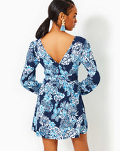 Load image into Gallery viewer, Riza Long Sleeve Romper - Low Tide Navy Bouquet All Day
