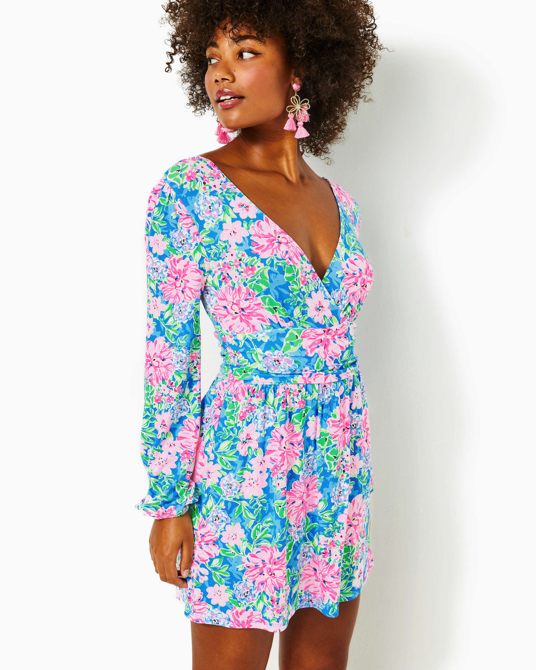 Riza Long Sleeve Romper - Multi Spring In Your Step