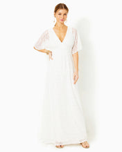 Load image into Gallery viewer, Parigi Lace Maxi Dress - Resort White Scalloped Shell Lace
