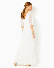 Load image into Gallery viewer, Parigi Lace Maxi Dress - Resort White Scalloped Shell Lace
