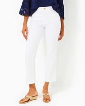Load image into Gallery viewer, 27&quot; Annet High Rise Crop Flare Pant - Resort White
