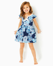 Load image into Gallery viewer, Girls Lousie Dress - Low Tide Navy Bouquet All Day
