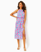 Load image into Gallery viewer, Gracelyn Halter Midi Dress - Roxie Pink Wave N Sea
