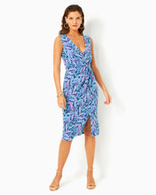 Load image into Gallery viewer, Odella V-Neck Midi Dress - Barton Blue Star Gazing
