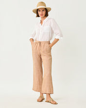 Load image into Gallery viewer, 27" Brawley Linen Crop Pant - Iced Latte X Resort White
