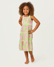 Load image into Gallery viewer, Girls Mini Pollie Midi Dress - Pistachio Macaron Alina
