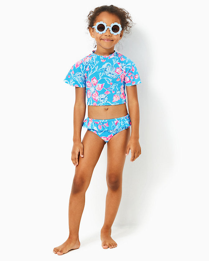 Girls Maxey Rashguard Swim Set - Bahamian Rhapsody Swim