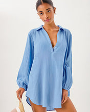 Load image into Gallery viewer, Kique Long Sleeve Cover-Up - Jacaranda Blue
