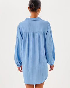 Kique Long Sleeve Cover-Up - Jacaranda Blue