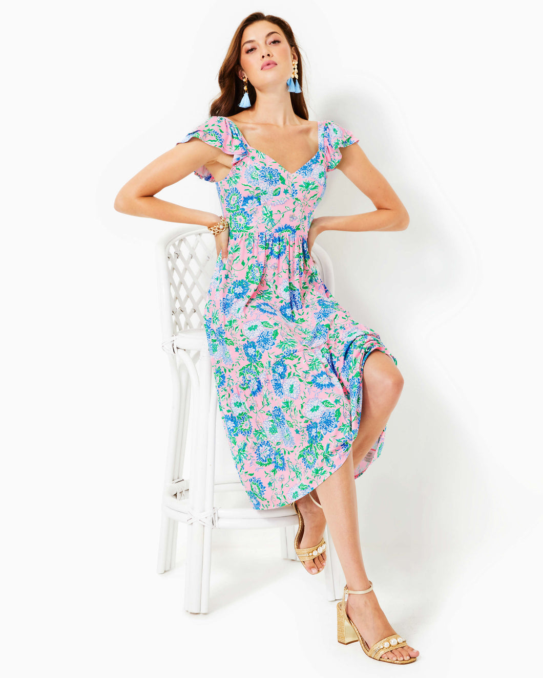 Bayleigh Midi Dress - Conch Shell Pink Rumor Has It