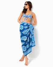 Load image into Gallery viewer, Sharol Pareo Cover-Up - Barton Blue Shell Of A Good Time Engineered Coverup
