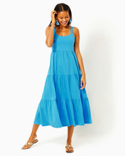 Load image into Gallery viewer, Miri Cotton Midi Dress - Lunar Blue
