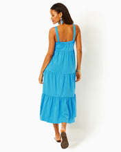 Load image into Gallery viewer, Miri Cotton Midi Dress - Lunar Blue
