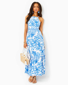 Charlese Cotton Maxi Dress - Resort White Glisten In The Sun