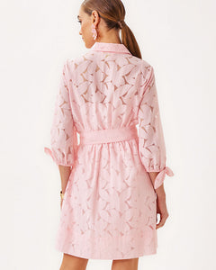 Amrita Shirtdress - Pink Muse Flora Faille