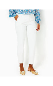 28" Gretchen High Rise Straight Leg Pant - Resort White