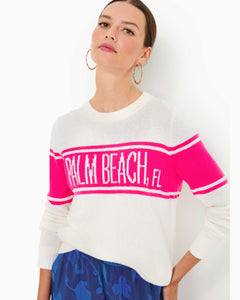 Kelsa Sweater - Passion Fruit Pink Palm Beach Fl Jacquard