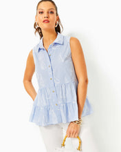 Load image into Gallery viewer, Breah Sleeveless Top - Resort White A Lil Nauti Pigment Print
