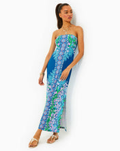 Load image into Gallery viewer, Noa Strapless Maxi Dress - Barton Blue Seacret Escape Engineered Knit Dress
