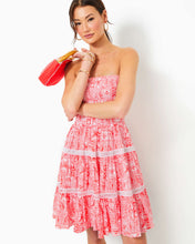 Load image into Gallery viewer, Kelvina Strapless Smocked Dress - Mizner Red Seaside Harbour
