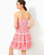 Load image into Gallery viewer, Kelvina Strapless Smocked Dress - Mizner Red Seaside Harbour
