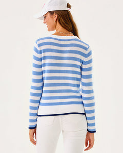 Kellyn Sweater - Jacaranda Blue Nauti Stripe