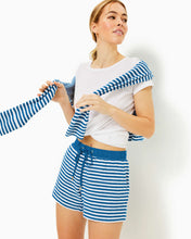 Load image into Gallery viewer, 4&quot; Peppi High Rise Short - Barton Blue St. Tropez Stripe
