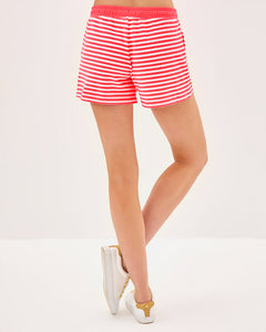 4" Peppi High Rise Short - Cane Coral St Tropez Stripe
