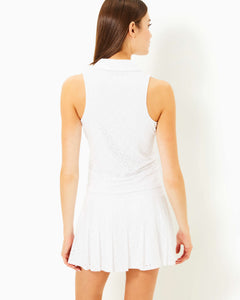 Luxletic Annora Skort - Resort White Match Point Eyelet