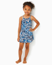 Load image into Gallery viewer, Girls Mini Cody Cotton Dress - Low Tide Navy Pandarama
